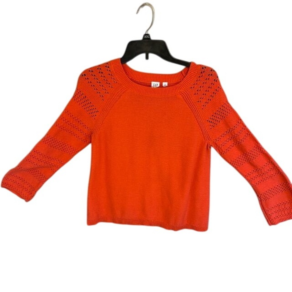 Gap Women's Coral Orange Long Sleeve Knit‎ Sweater Size MD